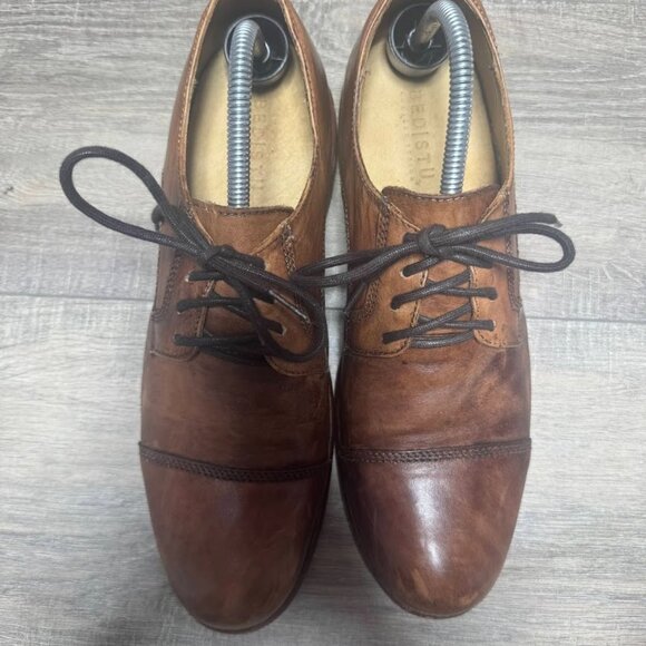 Bed Stu Genoa Brown Leather Lace Up Oxfords Men's Size 9.5 - Picture 2 of 7